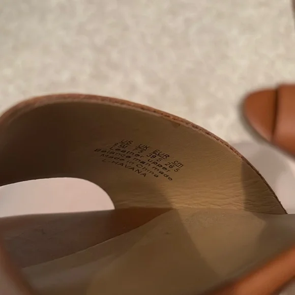 Franco Sarto Leather Block Sandals - Picture 6 of 8